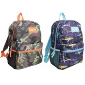 Wholesale - 17" BOYS BAKCPACK 2-ASST PRINTS C/P 24, UPC: 768410275806